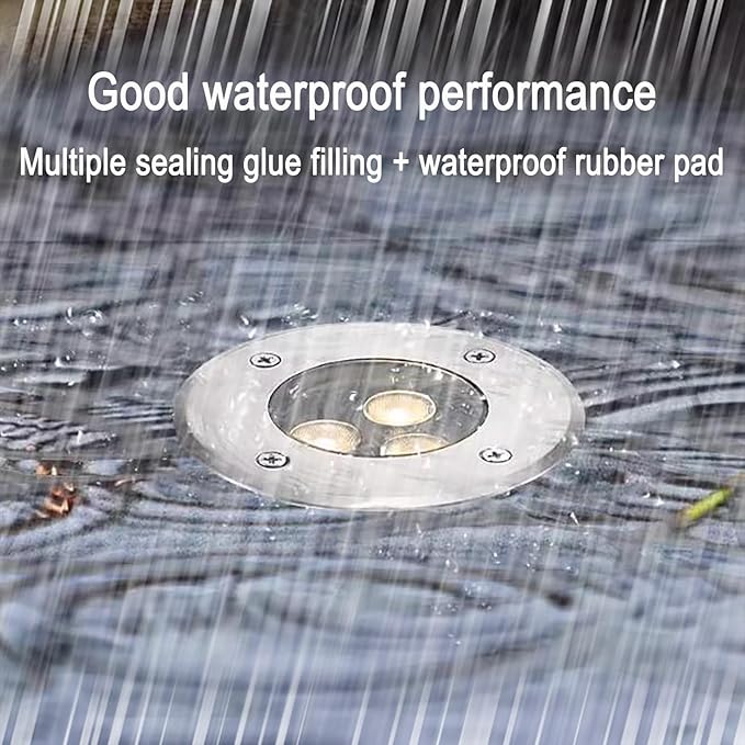 LED Underground Light - Underwater Landscape Decorate Lights Outdoor Fountain Lamp AC 12V/24V Low Underwater Led Lights IP68 Waterproof Ultra-thinyo Embedded Spot LigGreen-24-12W