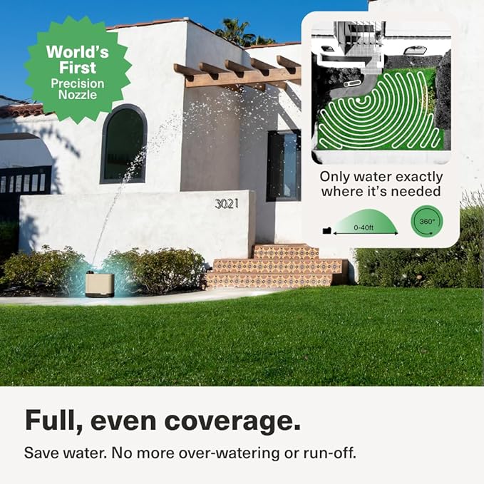 OtO Lawn Smart Sprinkler – App-Controlled Precision Watering Solar-Powered Weather Intelligence Rain Skips Quick Install Covers 5000 sq ft Water-Saving Irrigation System