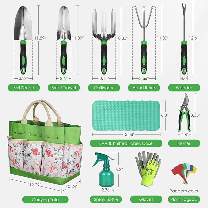 Orientools Gardening Gifts for Women &amp Men Garden Tools Set Kit with Bag 11 Piece Gardening Hand Tools Allotment Gifts for Gardeners