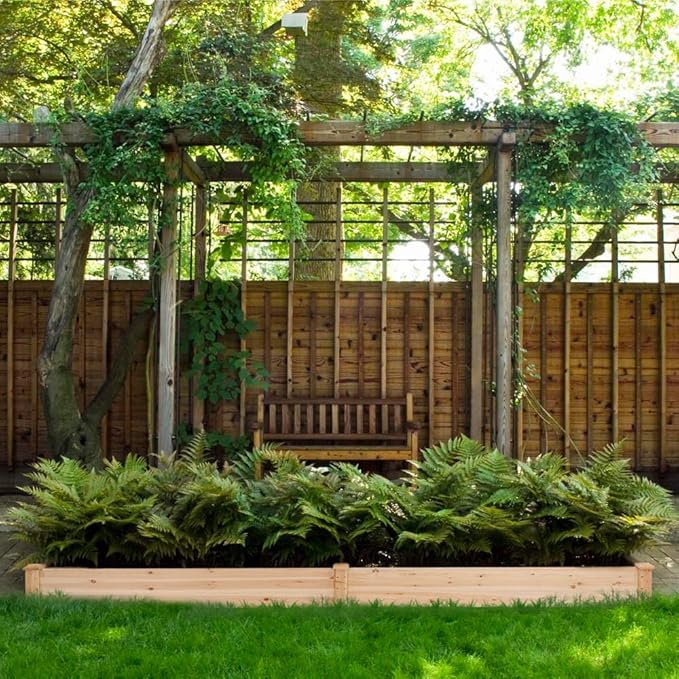 Yaheetech 8×4ft Wooden Horticulture Raised Garden Bed Divisible Elevated Planting Planter Box for Flowers/Vegetables/Herbs in Backyard/Patio Outdoor Natural Wood 93 x 48 x 10in