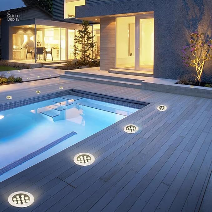 LED Underground Light Outdoor Ground Light IP66 Waterproof AC85-265V Buried Lights for Garden Sidewalk Stair Pathway Walkway Yard Landscape Lighting