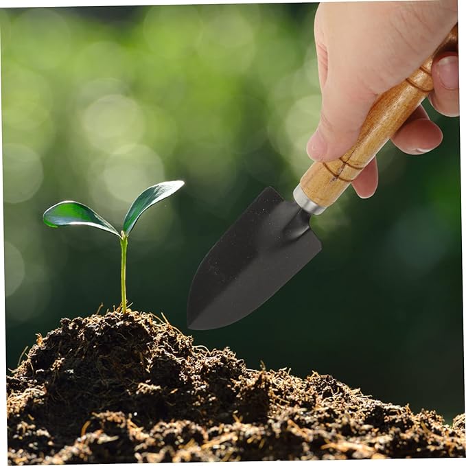Mikikit 1set Mini Gardening Tool Set Ergonomic Garden Tools for Indoor and Outdoor Planting Weeding and Transplanting Compact and for Bonsai and Care