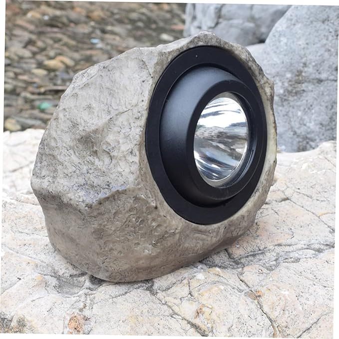 1pc Imitated Stone Solar Spotlight Brightness Decorative Outdoor Lamp for Gardens Patios and Lawns Weather Resistant Solar Light Dual Options Warm