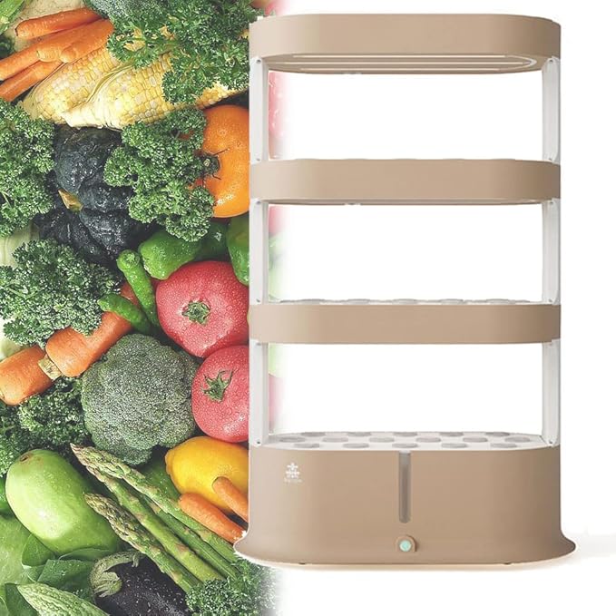 Hydroponic Tower Hydroponic Growing with Remote Control Indoor and Outdoor Multi-Layer Planting Equipment Kit with Grow Light for He