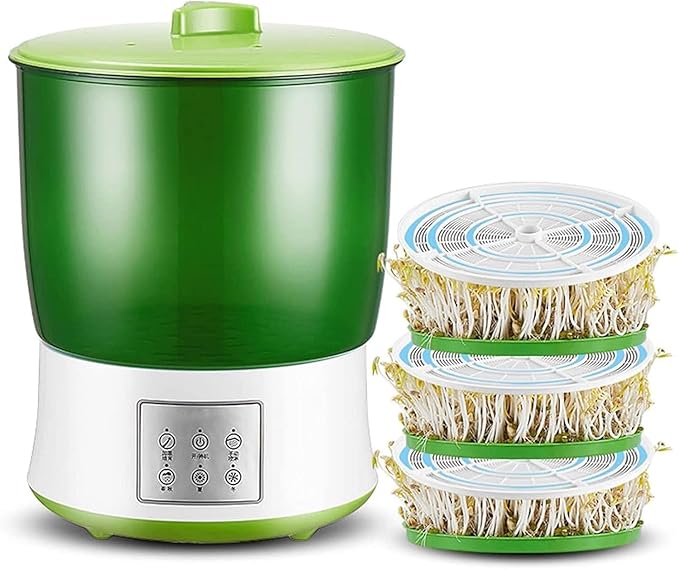 Automatic Sprouter Bean Growing Machine Bean Sprouts Growing Machine Bean Sprouts Maker Seed Germination Kit Germinating Sprouts and MICR