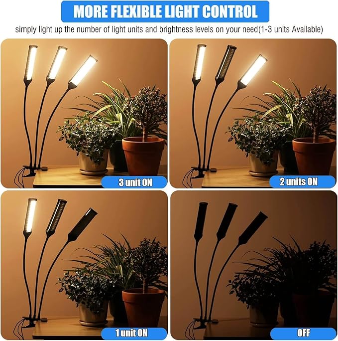 Grow Lights for Indoor Plants LEDs Grow Light for Seed Starting with Full Spectrum (sunlike Color)