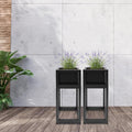 2PCs Outdoor Raised Garden Bed 24 H Rectangular Elevated Garden Bed for Backyard Gardening Planters Boxes for Planting Herbs Flowers &amp Vegetables