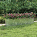Large Garden Raised Bed Silver Galvanized Steel Planter Box 126x15.7x30.3 inch Outdoor Rectangular Raised Beds for Gardening Vegetables Flowers