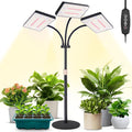 LBW Upgraded Desk Grow Lights for Indoor Plants Tri-Head 642 LEDs Tabletop Full Spectrum Grow Light with 3/6/12H Timer 6 Brightness Levels 3 Lighting Modes Height Adjustable for 10-26 inches