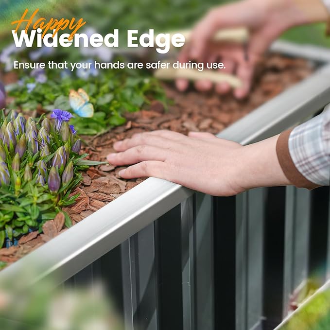 KING BIRD Faster Assembly Raised Garden Bed Bundle with 68x36x12 in Raised Garden Bed