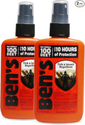 Ben's 100 Tick &amp Insect Repellent - Alcohol-Free DEET Insect Repellent Pump Spray - Offers 10 Hours of Protection for Adults &amp Children -3.4 Fl Oz (2 Pack)