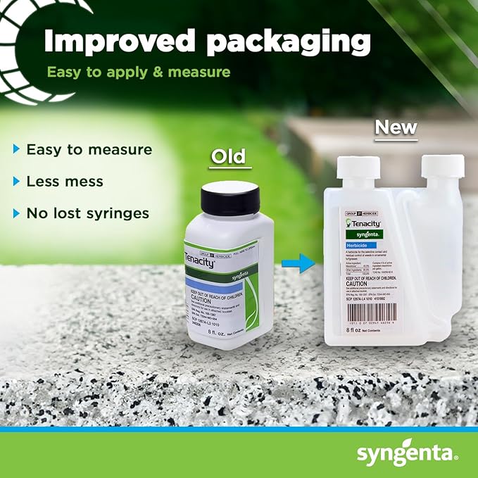 Syngenta Tenacity Herbicide - Pre-Emergent and Post-Emergent Weed Control 8-oz. Liquid Weed Killer for Lawns and Turf Grasses Active Ingredient Mesotrione Herbicide (3 Pack)