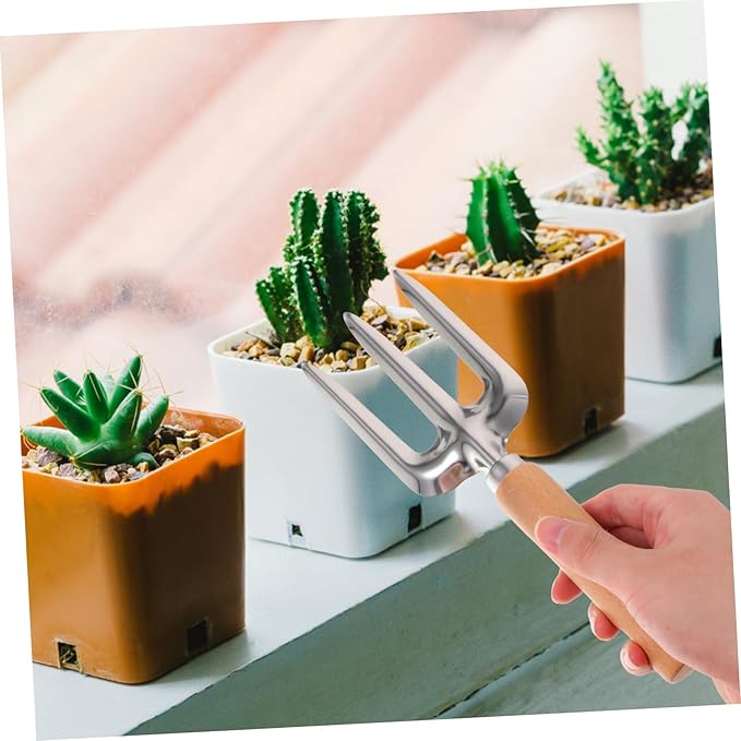 1set Garden Tools Handle Gardening Kit Rake Trowel and Hoe for Efficient Soil Digging and Planting for Outdoor Gardening and Landscaping
