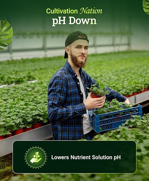 FoxFarm Cultivation Nation pH Down for Plants’ Nutrient Solutions - Formulated with Citric Acid for Adjustment - Ideal for Soil &amp Hydroponics Lowers pH Levels of Nutrient Solution - 1 Quart