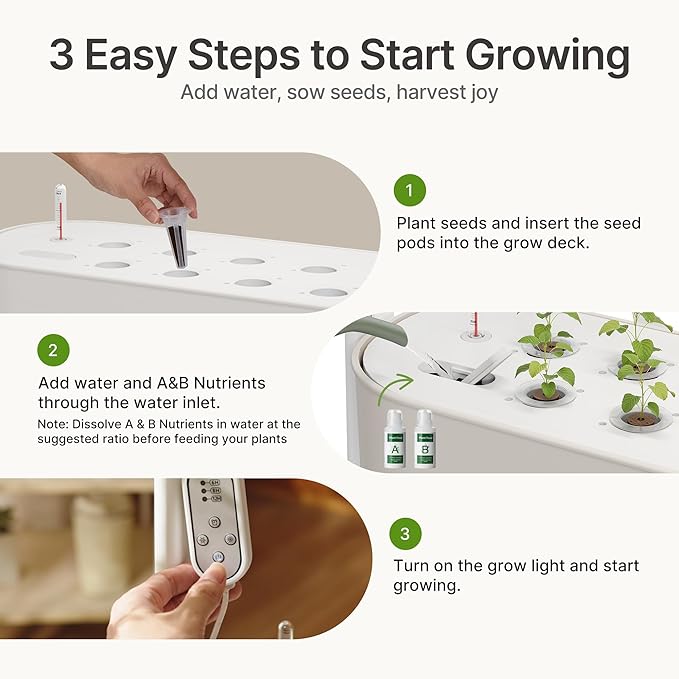 SUNCOZE 3-Tier Hydroponics Growing System Kit with 36 Pods – Full Spectrum Grow Lights Hydroponic System Equipped with Smart Controller Indoor Herb Garden Kit for Vegetables Herbs Fruits&ampFlowe