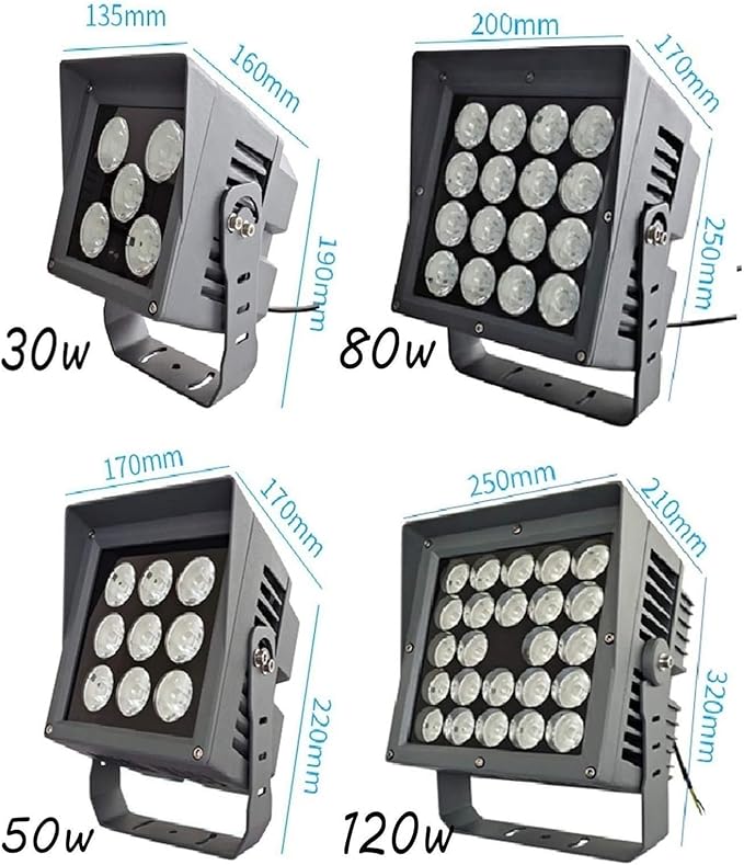 LED Beam Spotlight 111V-240V Long Range 180° Rotation Spotlight IP66 Outdoor Waterproof Narrow Beam SpotlightVilla Led Beam Landscape Projection LightsWarm White 1200W(111V)