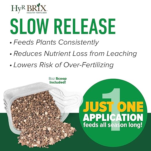 HyR BRIX Slow-Release 4-7-9 Vegetable Fertilizer 20lb Bucket - Garden Fertilizer with Calcium &amp Sulfur - Essential Micronutrients for Healthier Produce - Made for Variety of Crops