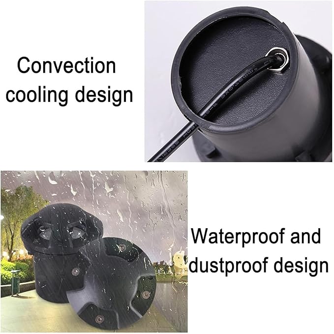 LED Ground Lights - Outdoor Landscape Light Warm White AC 24V Low Voltage Recessed One/Two/Four Side Spotlight IP67 Waterproof Premium Anti-Glare Pathway Ligh24w-Two Sided Luminescence