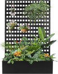 Metal Planter Box with Trellis for Climbing Plants 46x18x71Inch Planter with Privacy Screen&ampTrellis Privacy Planters for Patio