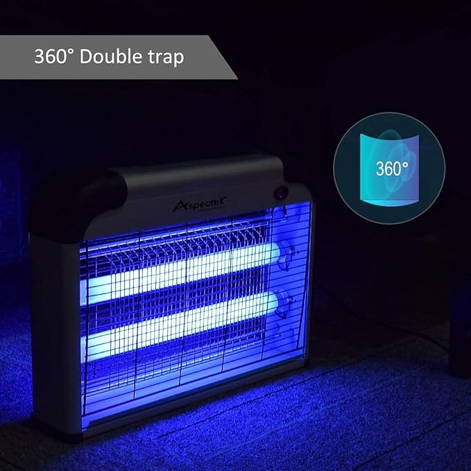 Aspectek 20W Electric Indoor Bug Zapper Mosquito Moth Wasp Insect Killer Fly Zapper Bug Lamp Light for Home Restaurant Office Use with Protection Mesh Film. Efficient &amp Effective