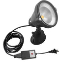 Kiven IP66 Waterproof LED Landscape Up Down Light Black Decorative Spotlight with Plug-in Cord and Timer for Indoor Outdoor Yard Step Statue Mini LED Lawn Light (20W Warm White)