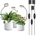 Plant Grow Lights Indoor Pot Clip On Grow Light for Indoor Growing Full Spectrum LED Plant Growing Lamp with Auto Timer 12W 4000K Plant Light for Growth with 4 Levels Dimmable Black 3 Pack
