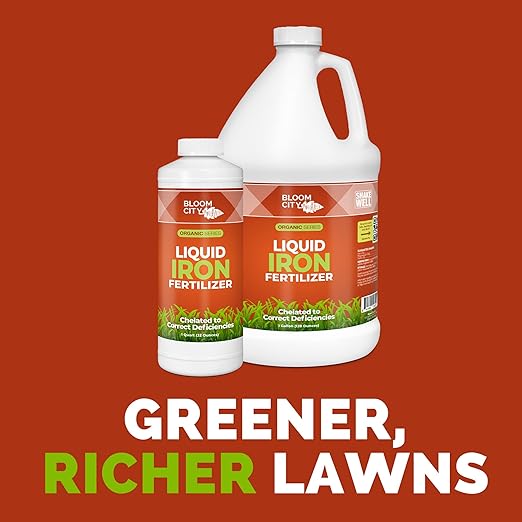 Chelated Liquid Iron – Bloom City Organic Iron Supplement for Lawns &amp Plants – 1 Gallon