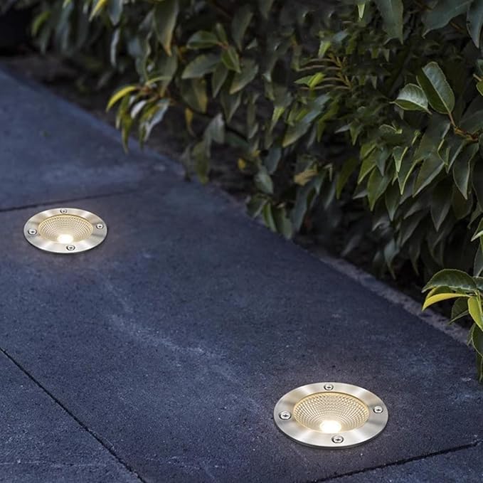 Led Beam Light - Embedded Outdoor Led Spot Lights AC 111-240V Underground Lights IP65 Waterproof Landscape Garden Lights COB Underground SpotlightsWarm Light-24w