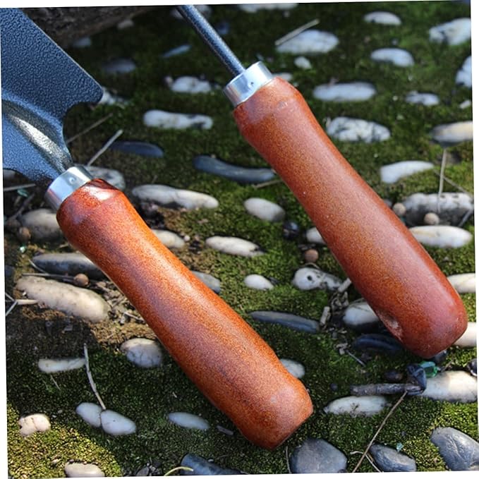 4pcs Mini Garden Tool Set Thickened Iron Shovel with Handle for Transplanting Cultivating Weeding Lightweight Gardening Tools for Planting and Outdoor Use