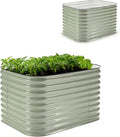 Epic Gardening 6-in-1 Modular Galvanized Raised Garden Bed Kit 29 Tall Metal Planter Box Durable Aluzinc Steel Raised Garden Bed Outdoor for Vegetables Herbs Flowers &amp Fruits - Small Mist Gre