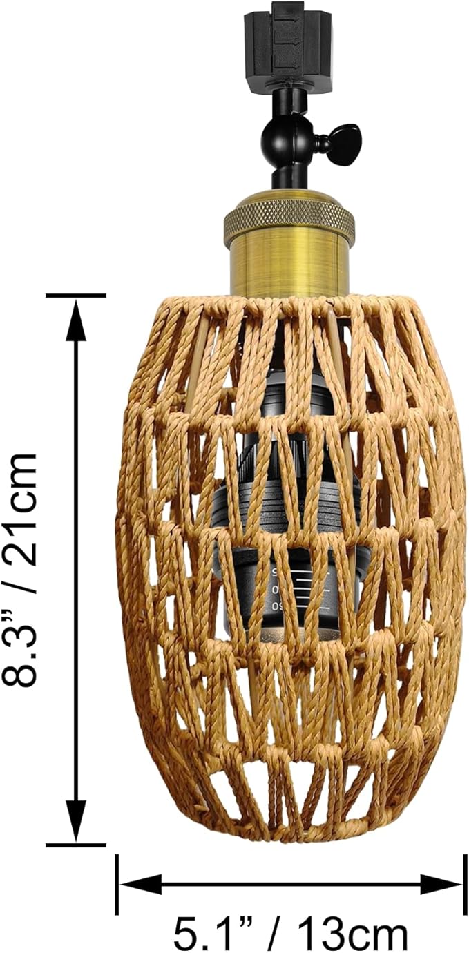 Full Spectrum 10W LED Focusing Grow Spotlight Bulb Plant Grow Light for H-Type Track Adjustable Gimbaled Light Boho Beige Twine Hollow-Carved Designed for Green House Customizable