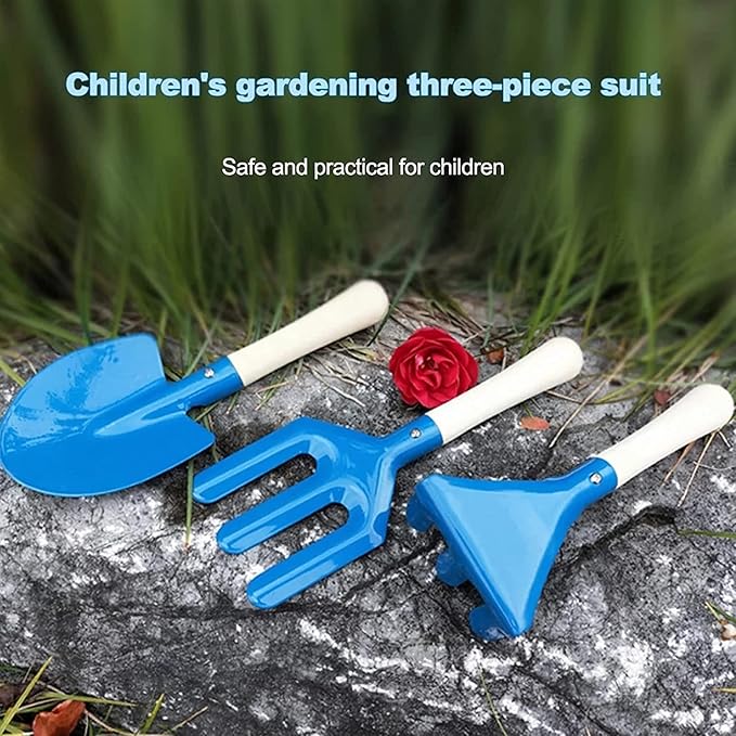 3 Pieces Garden Tool Set Heavy Duty Gardening Supplies Multifunctional Portable Outdoor Gardening Hand Tools Gardening Gifts for Kids Childrens