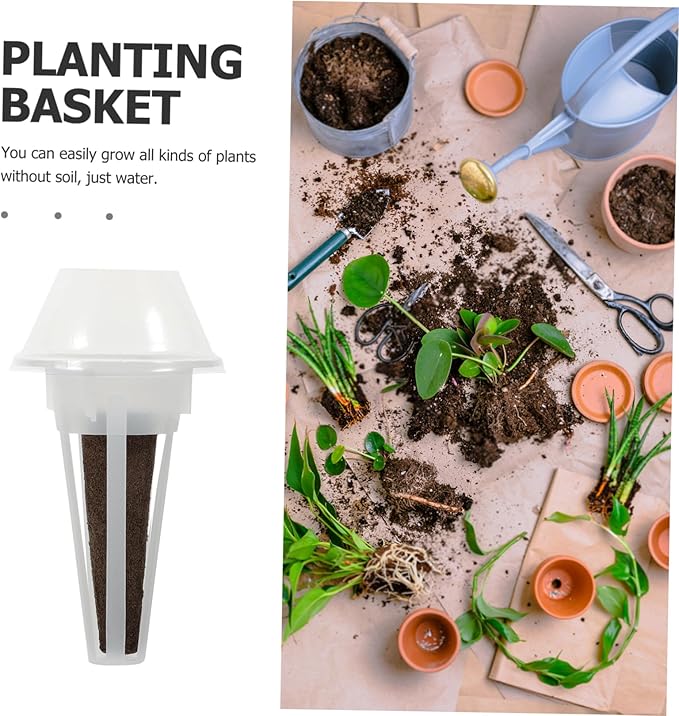VANZACK 1set Hydroponics Plant Growing Kit Insulation Lids Soilless Cultivation Basket for Indoor Gardening and