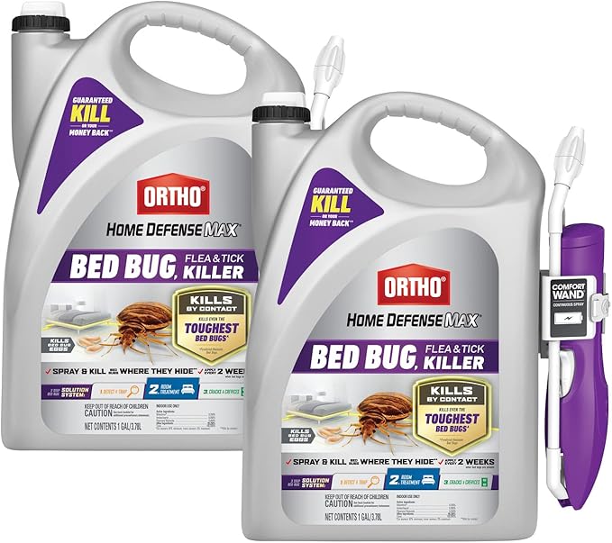 Ortho Home Defense Max Bed Bug Flea &amp Tick Killer with Comfort Wand 1 gal. (2-Pack)