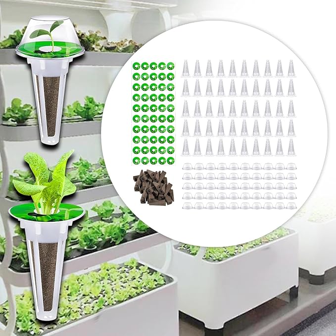 Hydroponic Growing Set Plant Growing Containers Stickers Garden DIY for Lettuce Fruits Hydroponic Growing System 50 Piece