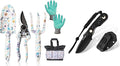 WORKPRO 5PCS Garden Tool Set and FLISSA Fixed Blade Knife