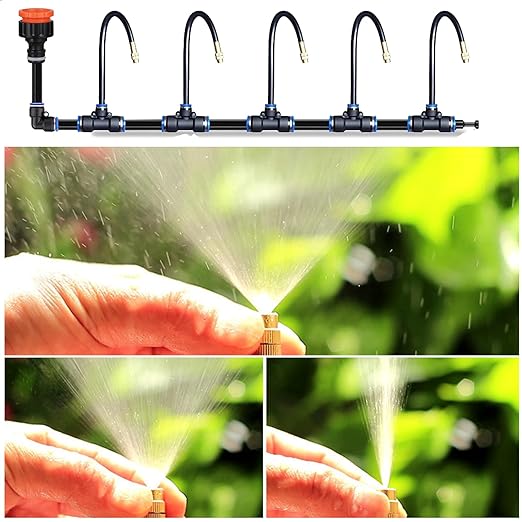 49FT Drip Irrigation Kits Garden Irrigation System360-degree Bending Dropper atomizing Copper Nozzle Quick ConnectorGarden Plant Lawn Courtyard Watering System