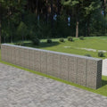 Gabion Basket Galvanized Steel Garden Planter 354x19.7x59 Inches Raised Bed Fence for Vegetables Flowers and Herbs