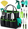 GROWIT Heavy Duty Gardening Tools - Gardening Gifts for Women Men Mom Dad - Durable Ergonomic Garden Tools Set