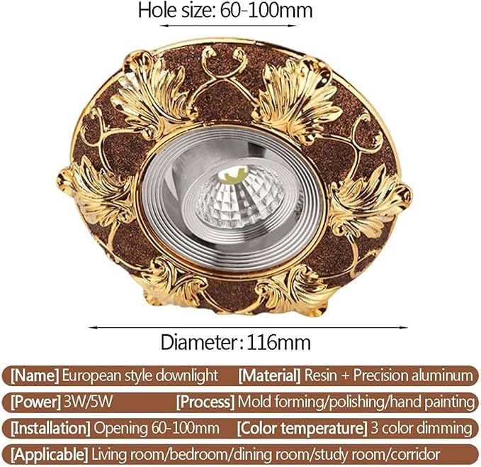 2 Pack LED Recessed Downlight Dimmable Ceiling Light Fixtures 30° Tiltable COB Eyeball Retrofit Spotlight(Three-Colour Changing Light5W)