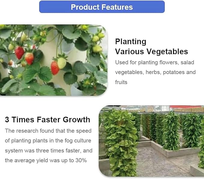 Hydroponic Culture of 30 Capsules Vertical Gardener Hydroponic Tower Smart Garden Kit for Interior Air Cultivation Kit with Moisturizing Pump Adapts