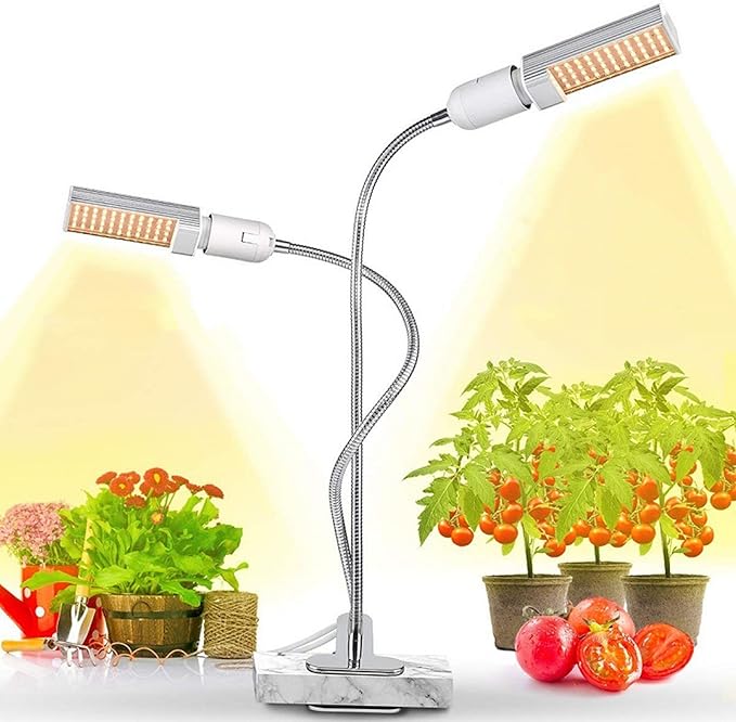 LED Grow Light for Indoor Plant45W 88LED Timing Grow Lamp Auto On/Off with 3/6/12H TimerFull Spectrum Plant Grow Lights for Seedling5 Dimmable Levels3 Switch ModesAdjustable Gooseneck