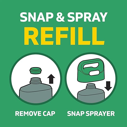 Spruce Weed Killer Refill - Versatile Weed &amp Grass Killer₂ for Flower Beds Driveways &amp Mulch Beds - No Pour No Mix No Mess Refill - Kills Dandelions Crabgrass &amp More (64 Oz)