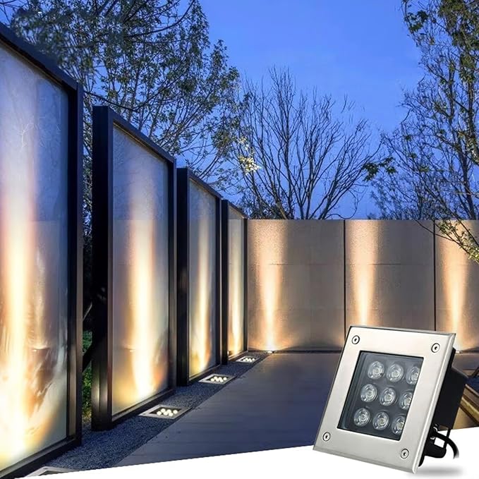 Ground LED Landscape Lights - Outdoor Buried Lights IP66 Waterproof Recessed Ground Light AC85-265V for Garden Yard Walkway Pathway Architectural Lighting