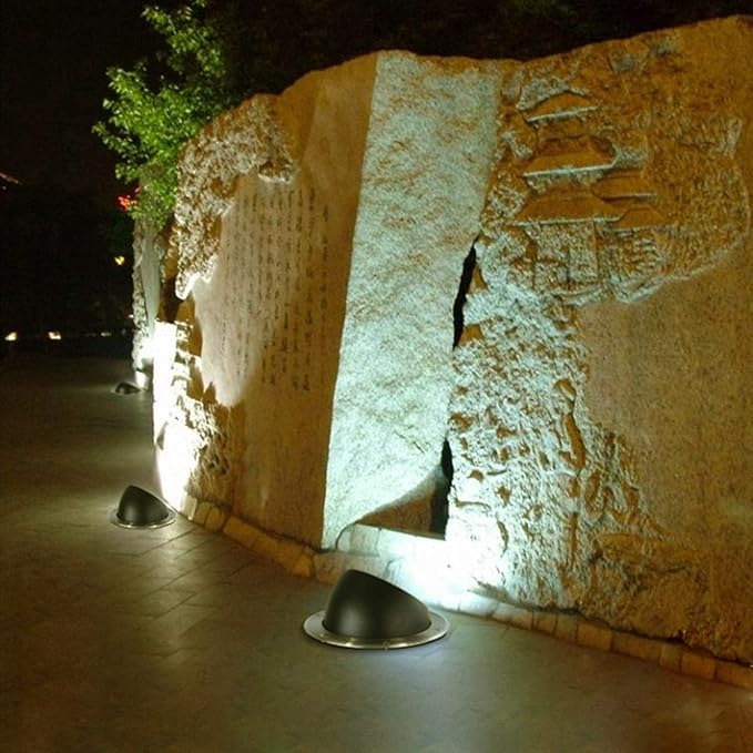 Adjustable Landscape Lights Recessed LED Outdoor Spotlight IP67 Waterproof Spotlights for Illuminating Palm Trees Stone Walls