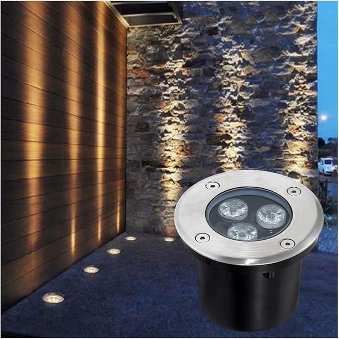 Ground LED Landscape Lamp - Outdoor Buried Lights 85~265V LED Recessed Spotlight Outdoor IP67 Waterproof Tempered Glass Buried Yard Lamp for Garden Courtyard Landscape Lighting