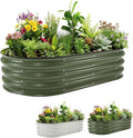 4X2x1Ft (1 Pack) Galvanized Raised Garden Bed-Open Base Metal Planter Box for Outdoor Vegetables Flowers &amp Herbs Steel Garden Raised Bed Kits
