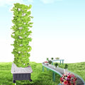 Indoor Garden Hydroponics Growing System DIY Vertical Hydroponic Planters with Pump and Movable Water Tank Hydroponics Growing System for Herbs Fruits and Vegetables