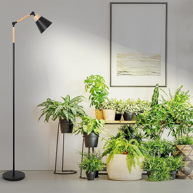 Full Spectrum Grow Lights for Indoor Plants – 20W COB Plant Light with 4/8/12H Timer Height Adjustable Standing Lamp (Up to 75) for Medium &amp Large Indoor Plants