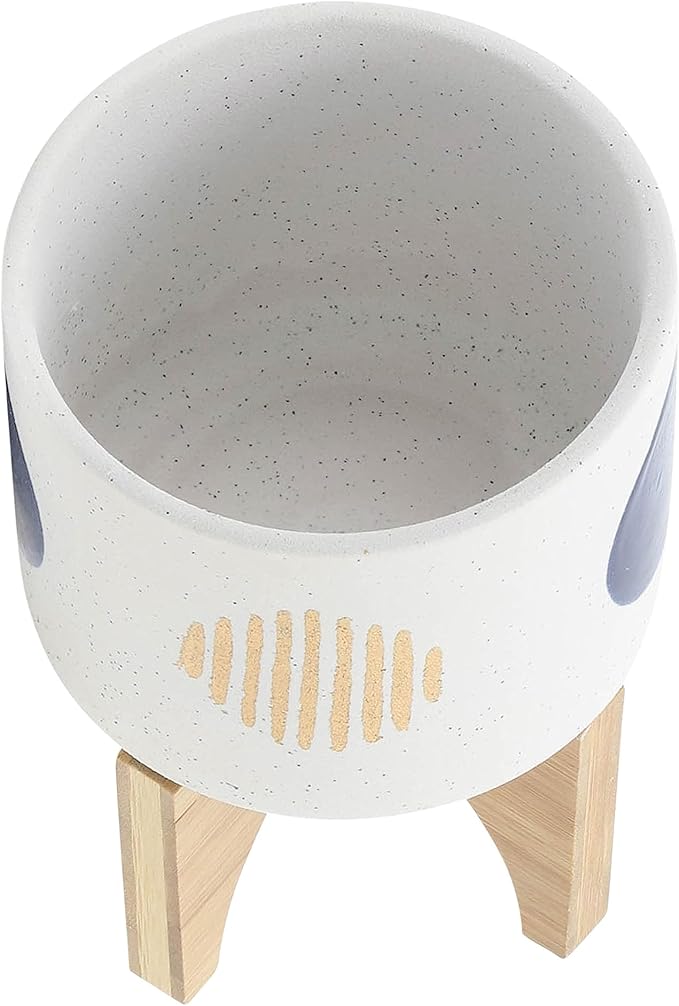 S2 58 Funky Planter W Stand White